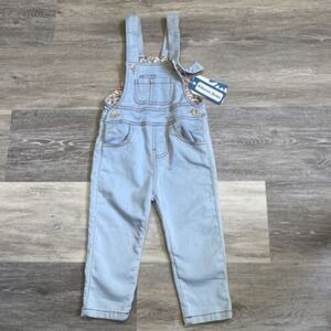 NWT Kidscool Space unisex overalls sz 18-24m, Light blue Alphabet Lining